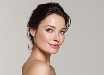 Radiant Woman: Serene Portrait, Soft Lighting, Natural Beauty