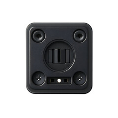 Obraz premium Black control panel with buttons and indicator light