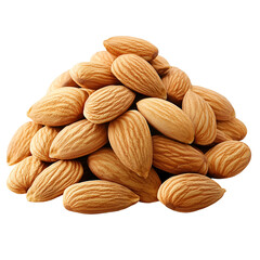 Fototapeta premium A Pile of Almonds on Black Background,