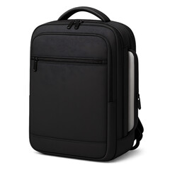 black suitcase isolated on white