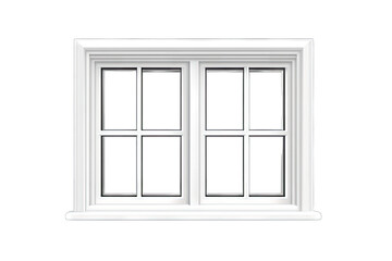 Obraz premium a simplistic illustration of a white window with four panes designed to evoke a sense of openness and light the clean lines and minimalistic style suggest modern architecture