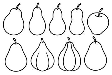 pear line art modern minimalist drawing for decor