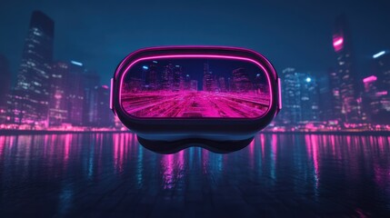 Neon Cityscape Virtual Reality Experience: Immersive Futuristic Night Vision