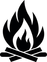 fire sign on a white background