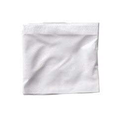 Fototapeta premium Blank white napkin isolated on light background for kitchen and dining use, Paper blank paper isolated napkin kitchen tissue white