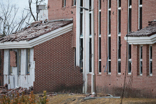 Officials Inspect Broken Windows of Church After MK-82 Bombs Fell from KF-16 Jet in Pocheon