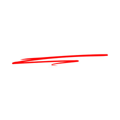 Red brush stroke underline