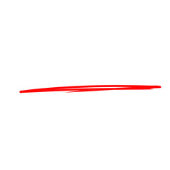 Red brush stroke underline