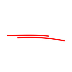 Red brush stroke underline