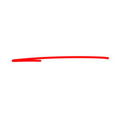 Red brush stroke underline