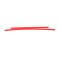 Red brush stroke underline