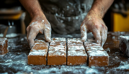 Hands shaping clay artisan pottery craft
