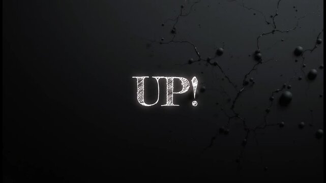 NEVER GIVE UP Text On Black Background 4k Animated Video
