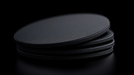 Stacked dark circular discs