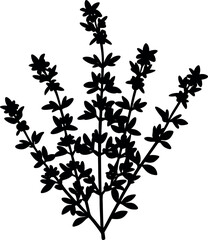 set of black and white flowers