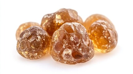 Close-up of Brown Rock Candy Pieces