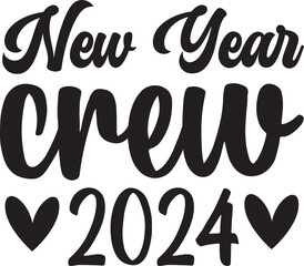 New year crew 2024 svg