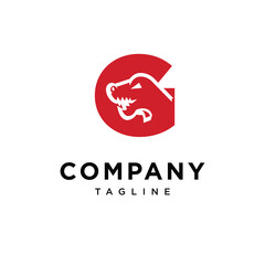 Fototapeta premium Letter G T-Rex Dino Logo Icon Vector