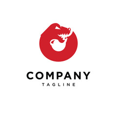 Letter O T-Rex Dino Logo Icon Vector