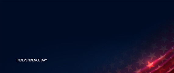 Festive illustration with wavy American flag element.