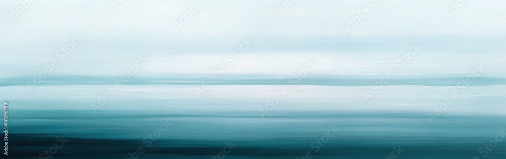 Poster calm teal gradient with soft horizontal strokes for artistic backgrounds and tranquil design project