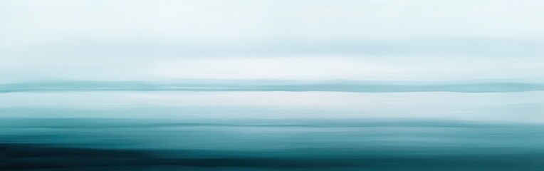 Obraz premium Calm Teal Gradient with Soft Horizontal Strokes for Artistic Backgrounds and Tranquil Design Projects