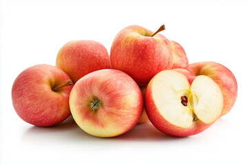 Pile of Fresh Red Apples with One Bite Taken Out