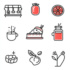 food icons set