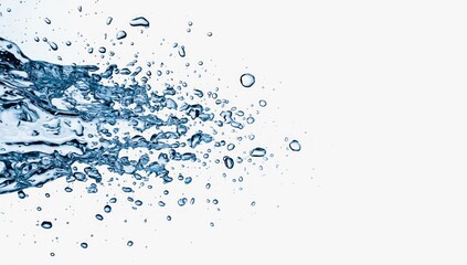 Water splashes and bubbles