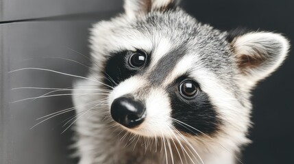 Adorable Raccoon Close Up  Wildlife  Nature  Animal Portrait  Macro Photography