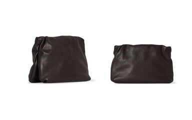 Obraz premium Women's classic handbag, fashion bag transparent background, fashion purse handbag , Fashionable stylish Bag mockup, Brown leather woman's bag