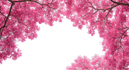 Pink tree canopy background