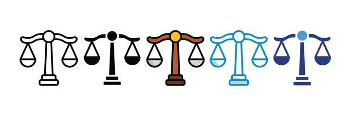 Balance Sheet Icon Set Multiple Style Collection