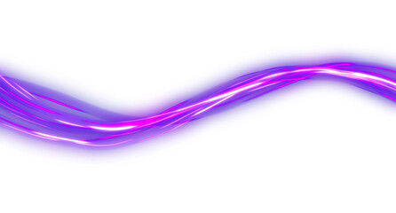 Glowing Speed Lines Abstract Motion effect isolated on transparent background