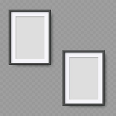 Square Photo Frame Mockup - Vector