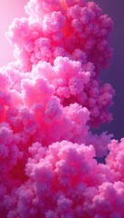Fototapeta premium Bright pink cloudy marble; swirling smoky texture Abstract pattern , trendy, material, design