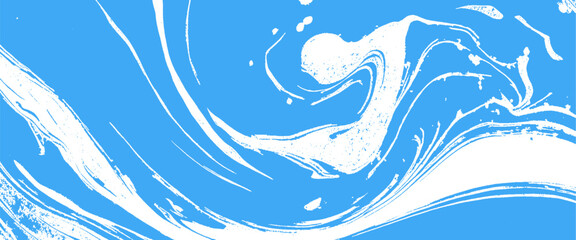 Vector new style blue and white marble textured background abstract blue wave