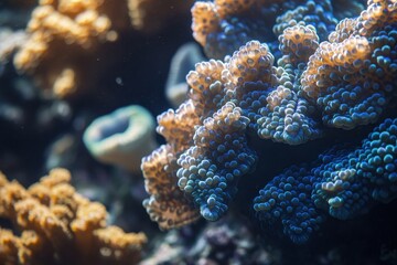 Dazzling coral textures displaying marine beauty and biodiversity in vivid underwater environments for nature enthusiasts and ocean lovers