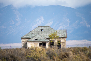 Abandoned home in the shrublands of South Colorado