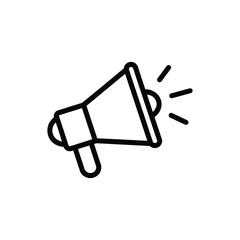  Megaphone icon vector symbol for mobile apps and website UI designs