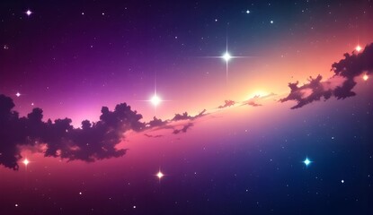 Naklejka premium Mesmerizing Cosmic Gradient with Starfield Texture for Modern Design 