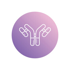 Antibody Structure icon vector stock illustration