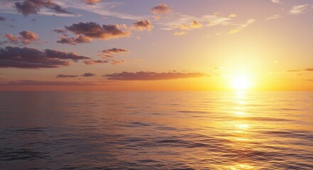Obraz premium sunset over clouds, sky golden hour view 