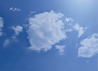Background vector with clouds on blue sky