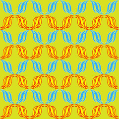 Abstract pattern with colorful wave line