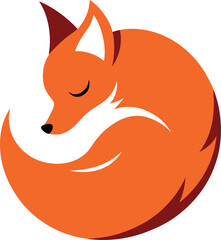Obraz premium red fox vector illustration
