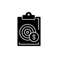 Clipboard with Target and Dollar Sign Symbolizing Goal-Oriented Business
