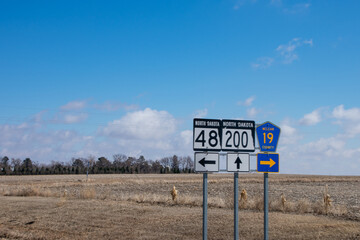 North Dakota 200 Road Sign 
