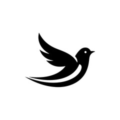 Bird with curved tail symbolizing graceful flight or beauty