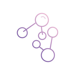 Nanotechnology icon vector stock illustration